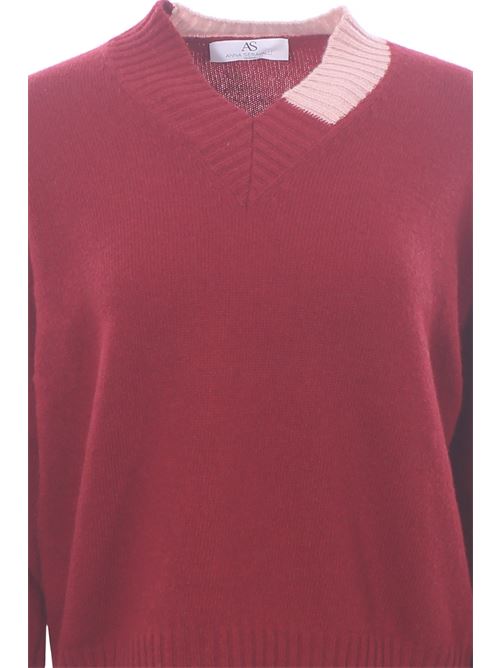 two-tone v-neck ANNA SERAVALLI | S1962M02084/072